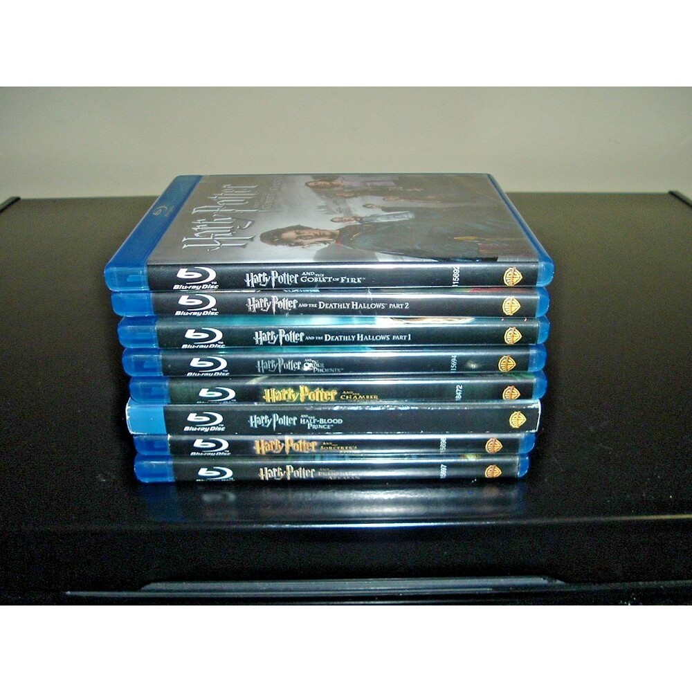 Complete Harry Potter Blue Ray Lot of 8, Deathly Hallows 1&2 Goblet of Fire +